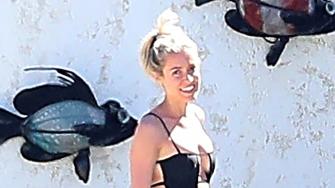 Kristin Cavallari Spotted Relaxing in Black Swimsuit During Cabo San Lucas Getaway