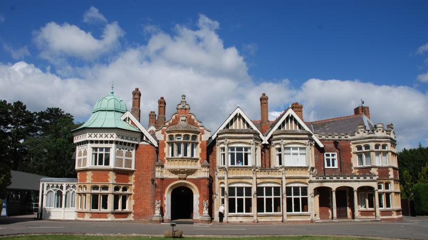 Bletchley / UK - July 2015: Bletchley Park Mansion in Buckinghamshire was the main base for Allied code breaking during World War II