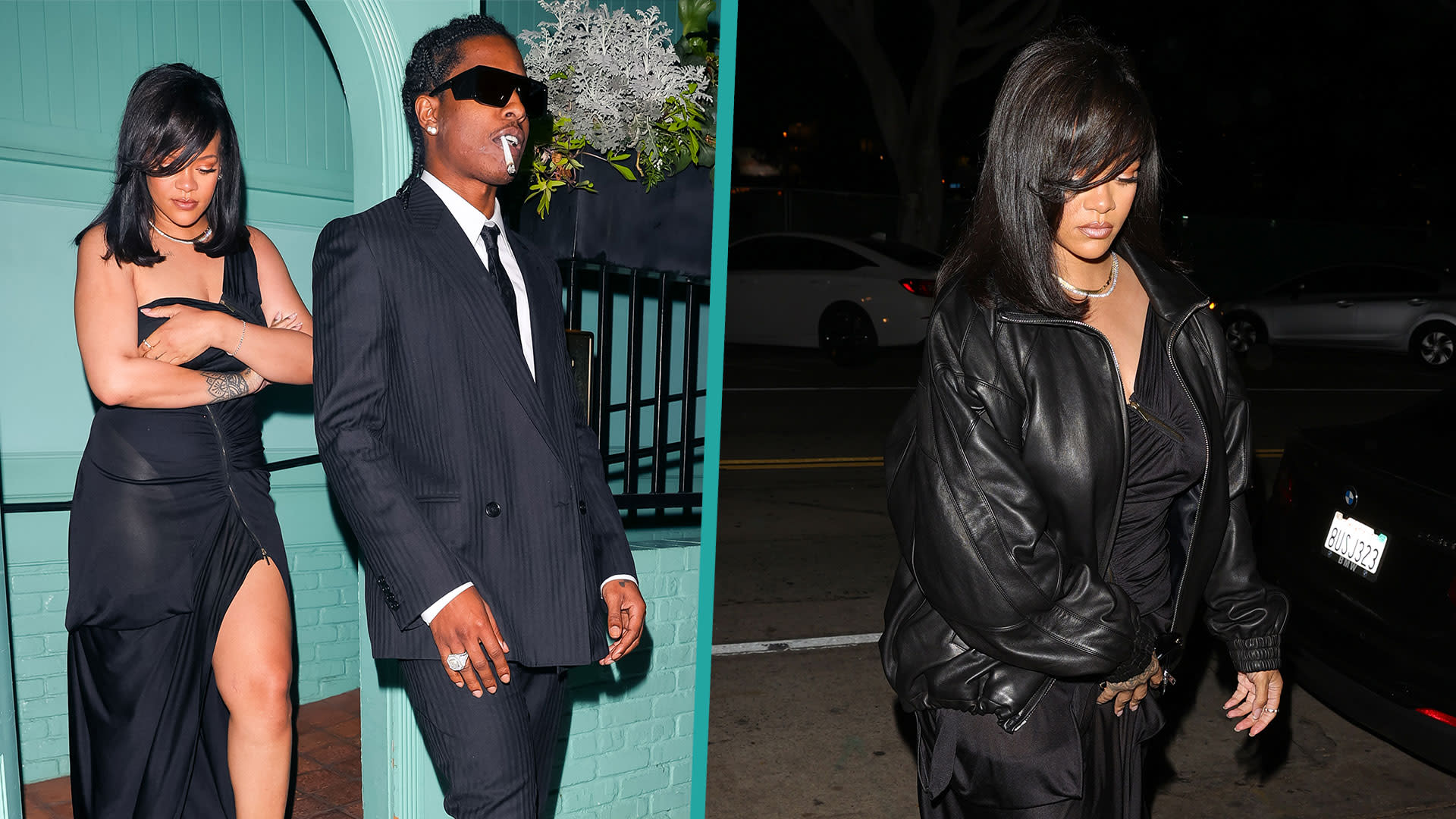 Rihanna Rocks High Slit Dress For ASAP Rocky's B'Day Dinner