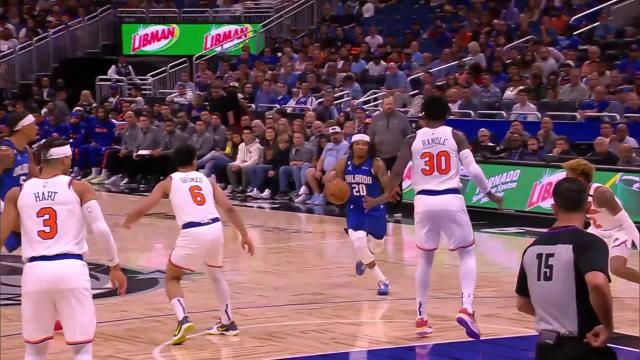 Markelle Fultz with an assist vs the New York Knicks