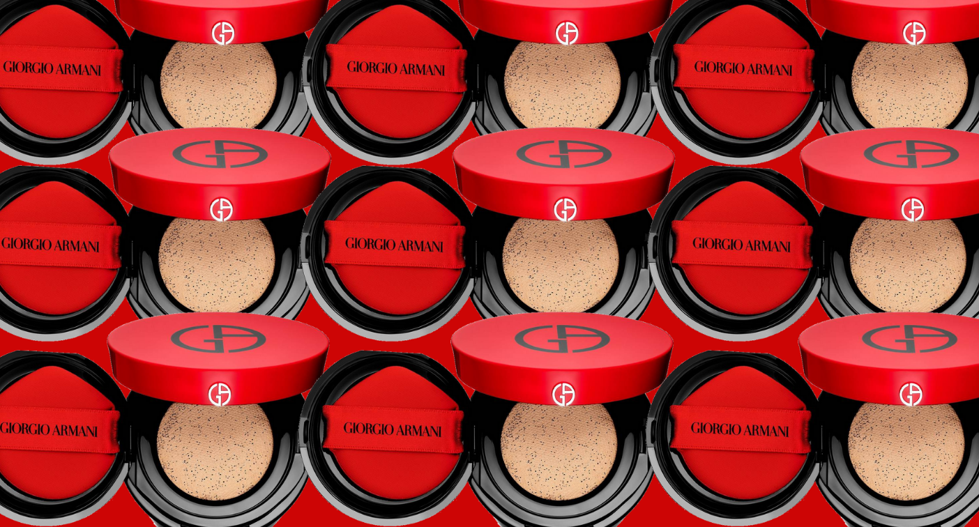 armani red cushion