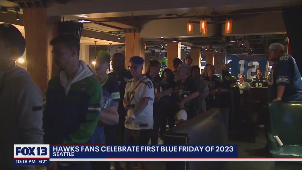 Seahawks fans celebrate first Blue Friday of the season