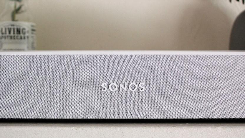 Sonos logo on Beam soundbar speaker