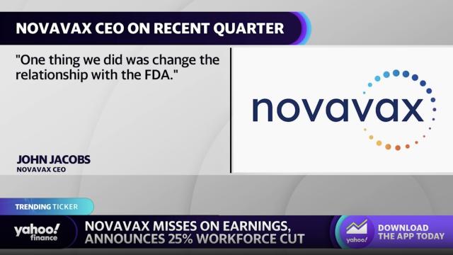 Novavax stock surges amid earnings miss, 25% workforce reduction announcement