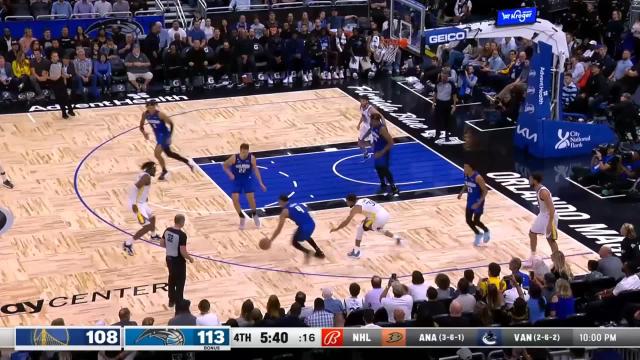 Paolo Banchero with an alley oop vs the Golden State Warriors