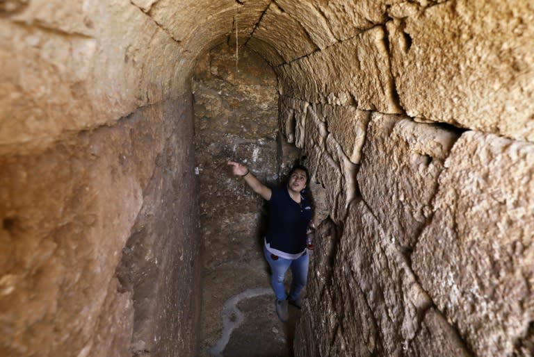 The church is one of the few with fully intact crypts to be found in Israel's limits (AFP Photo/MENAHEM KAHANA)