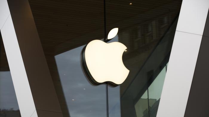 FILE - An Apple logo adorns the facade of the downtown Brooklyn Apple store in New York, Saturday, March 14, 2020. European Union regulators said they want to question Apple over accusations that it blocked video game company Epic Games from setting up its own app store, in a possible violation of digital rules that took effect in the 27-nation bloc Thursday, March 7, 2024. (AP Photo/Kathy Willens, File)