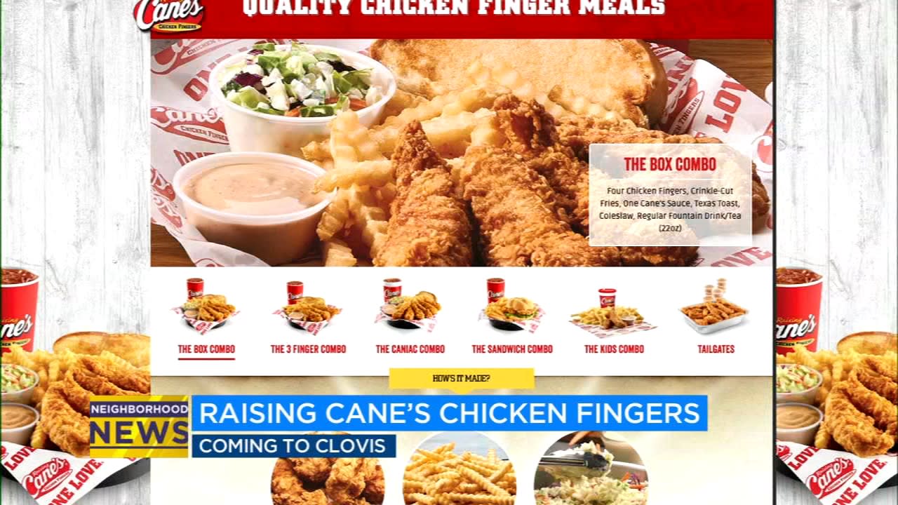 Menu  Raising Cane's