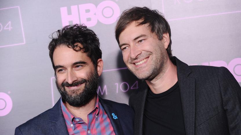 HOLLYWOOD, CA - JULY 27:  Jay Duplass and Mark Duplass attend the premiere of "Room 104" at Hollywood Forever on July 27, 2017 in Hollywood, California.  (Photo by Jason LaVeris/FilmMagic)