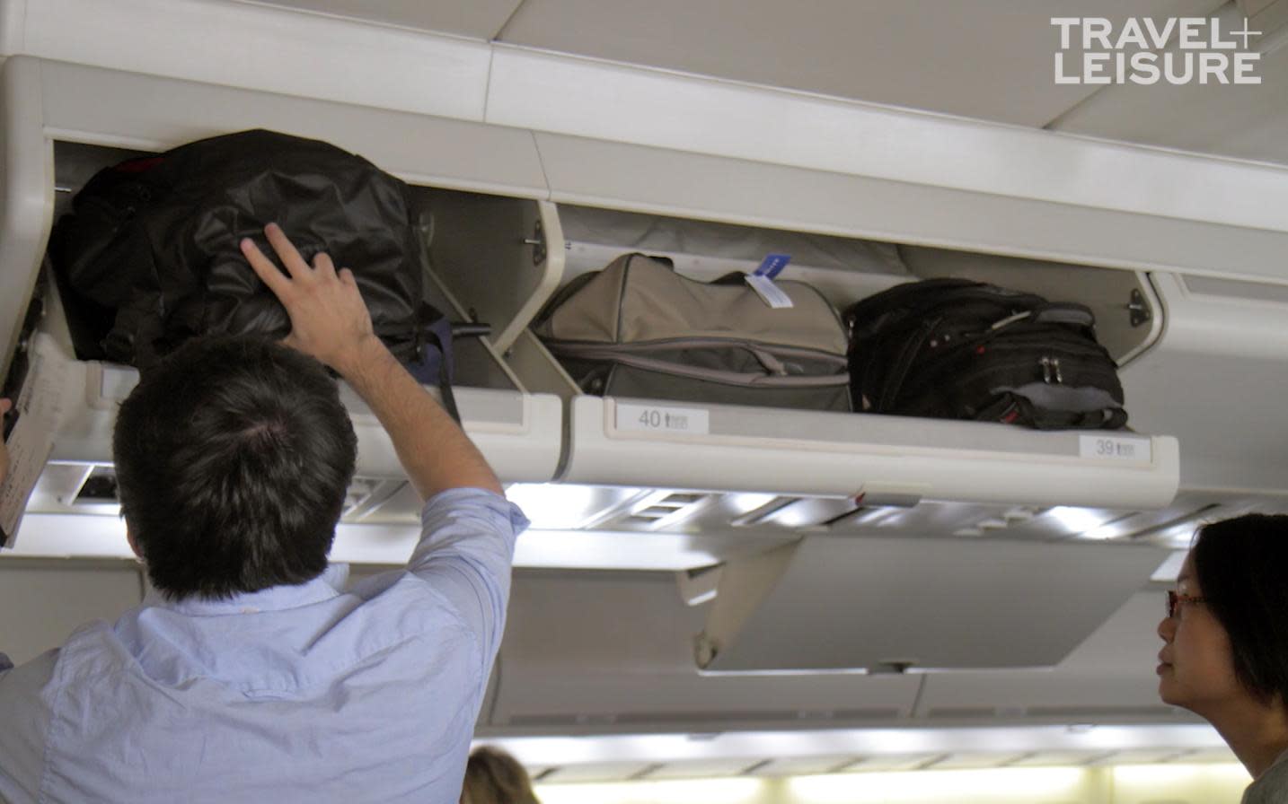 overhead bin luggage