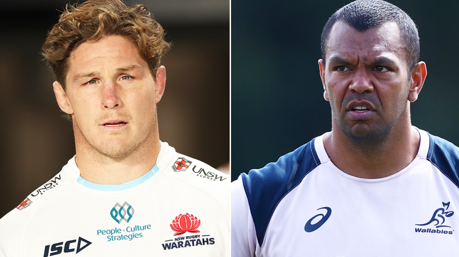 Getty Images - Pictured Michael Hooper left and Kurtley Beale right. Image: Getty