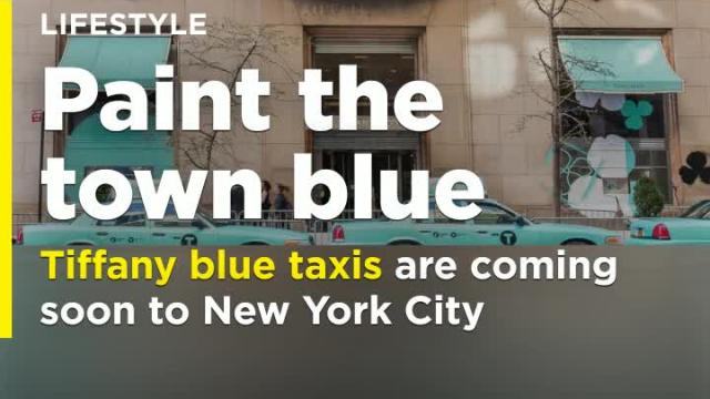 Tiffany & Co turns New York's signature yellow cabs blue