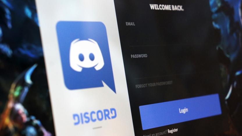 Discord software sign-in