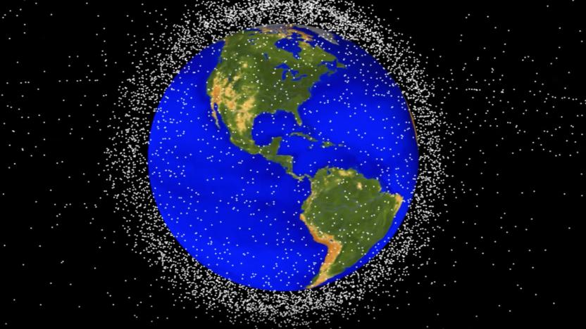 A NASA visualization of debris in low-Earth orbit