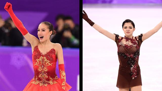 Ladies figure skating ends in thrilling photo finish