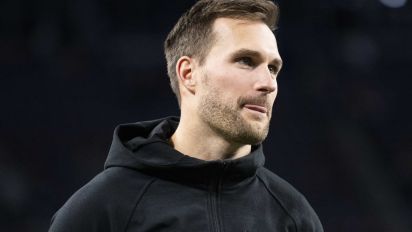 Getty Images - MINNEAPOLIS, MINNESOTA - DECEMBER 31: Kirk Cousins #8 of the Minnesota Vikings looks on from the sidelines before the game against the Green Bay Packers at U.S. Bank Stadium on December 31, 2023 in Minneapolis, Minnesota. (Photo by Stephen Maturen/Getty Images)