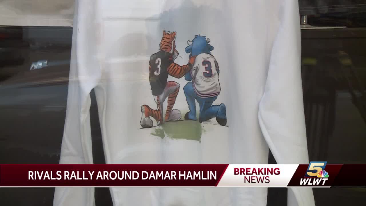 Cincy Shirts creates Damar Hamlin-inspired clothing with proceeds to  benefit his charity