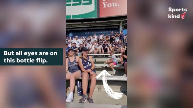 Young bottle-flipping fan had the crowd on the edge of their seats at Yankee Stadium