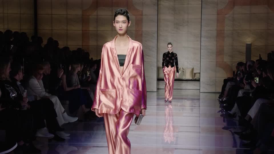 Giorgio Armani offers soft, fluid winter designs at Milan Fashion Week