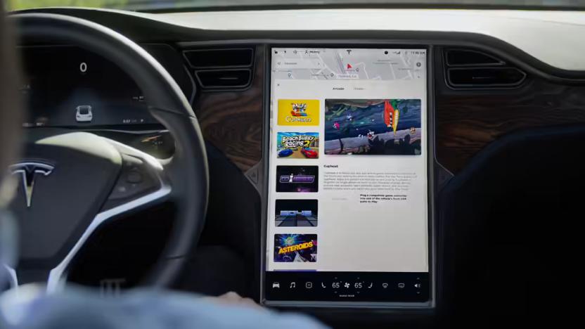 Games on Tesla's infotainment system.