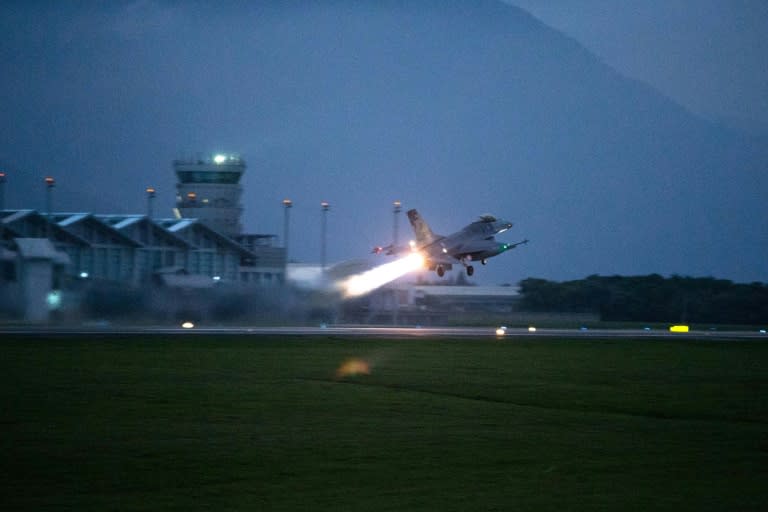 Taiwan has had to repeatedly scramble its jets to ward off Chinese planes during the outbreak (AFP Photo/Handout)