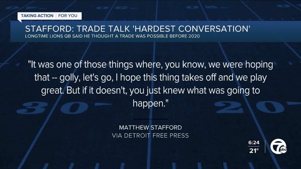 Matthew Stafford on report he didn't want to join Patriots: 'There