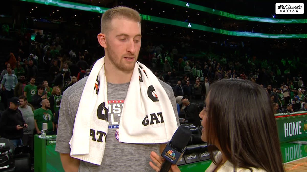 Exclusive with Sam Hauser after Celtics put up 155 vs. Pacers