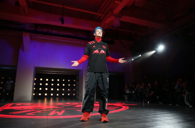 NEW YORK, NEW YORK - FEBRUARY 05: Tyler Blevins walks the runway during the unveiling of the MLS/Adidas 2020 Club Jersey's at Penn Plaza Pavilion on February 05, 2020 in New York City. (Photo by Michael Owens/Getty Images)