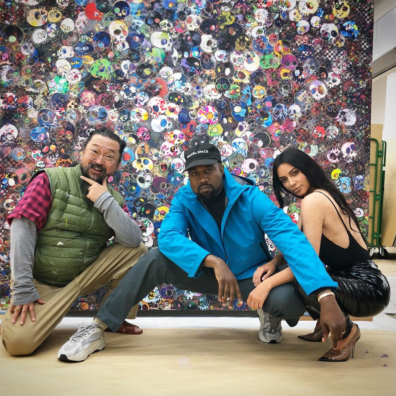 Kim Kardashian and Kanye West Visit Famous Japanese Artist Takashi