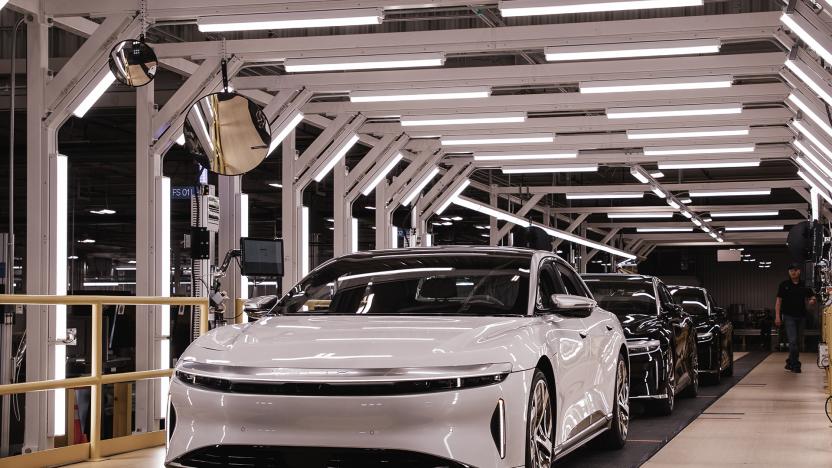 Lucid Air EV in production at the Casa Grande, Arizona factory