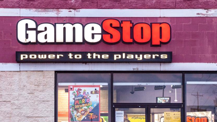 ATHENS, OHIO, UNITED STATES - 2021/02/02: GameStop logo is seen at one of their stores in Athens.
Businesses that line East State Street in Athens, Ohio, an Appalachian community in southeastern Ohio. Small investors force invested heavily in Gamestop, creating the first ever short squeeze by reddit users in the online group WallStreetBets. The massive investments in Gamestop by everyday people have challenged many stock trading norms, and have upset the balance of power on Wall Street, generally dominated by hedge fund groups. (Photo by Stephen Zenner/SOPA Images/LightRocket via Getty Images)