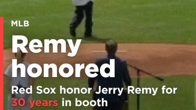 Red Sox honor former 2B Jerry Remy for 30 years in booth