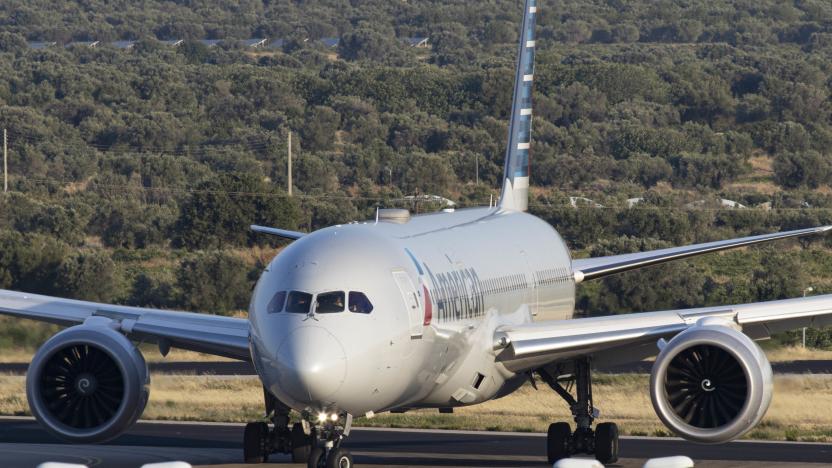 American Airlines Boeing 787 Dreamliner passenger aircraft as seen flying, landing, touching down and taxiing at Athens International Airport ATH Eleftherios Venizelos in the Greek capital. The modern wide body airplane a B787-9 has the registration N822AN and is powered by 2x GE jet engines arrived from a transatlantic flight from Chicago O'Hare International Airport ORD with flight number AA160 . American Airlines is the largest airline in the world by fleet size and passengers carried. The US carrier is based with HQ in Fort Worth Texas and member of Oneworld aviation alliance group. .During the summer of 2022 the European Aviation industry is facing long delays, cancellations and travel chaos mostly because of staff shortages at the airports after the Covid-19 Coronavirus pandemic era, air travel had an increased demand. Despite the situation, Greek airports are performing well. Athens, Greece on July 2022 (Photo by Nicolas Economou/NurPhoto via Getty Images)