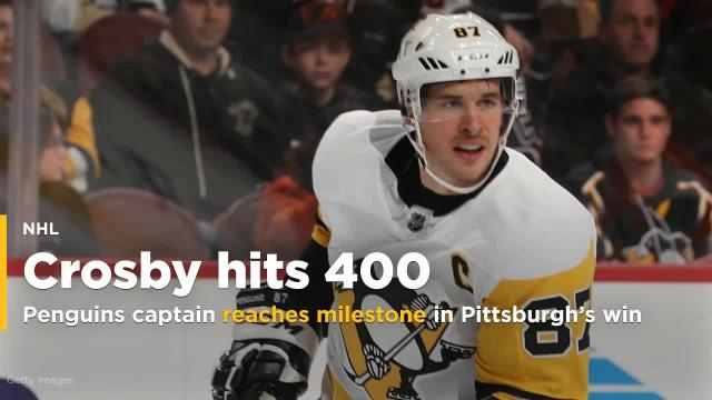 Crosby scores 2, reaches 400 goals in Pens' 4-1 win