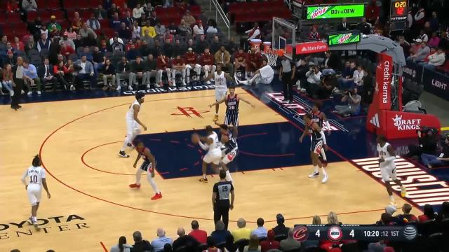 Jarrett Allen with a dunk vs the Houston Rockets