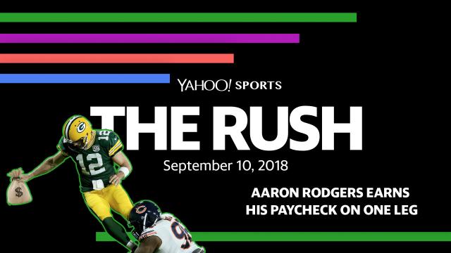 The Rush:  Aaron Rodgers earns his paycheck on one leg