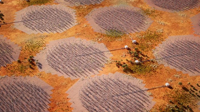 Square Kilometer Array (SKA-Low) radio telescope artist's impression