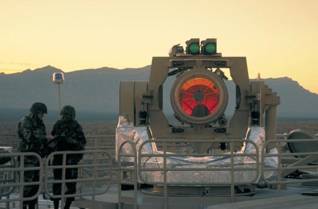 US Army Tactical High Energy Laser/Advanced Concept Technology Demonstrator (THEL/ACTD) laser beam director at White Sands Missile Range, New Mexico, photo