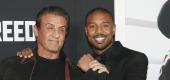 Sylvester Stallone, left, and Michael B. Jordan. (AP)