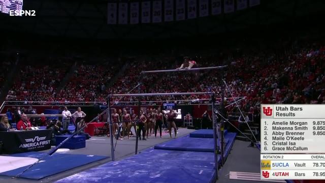 Utah's Maile O'Keefe nearly perfect with spectacular 9.95 bars routine