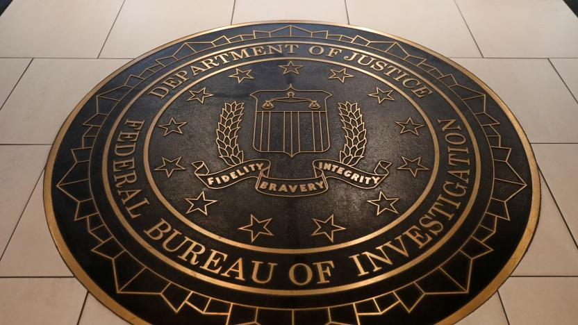 The Federal Bureau of Investigation seal is seen at FBI headquarters in Washington, U.S. June 14, 2018.    REUTERS/Yuri Gripas