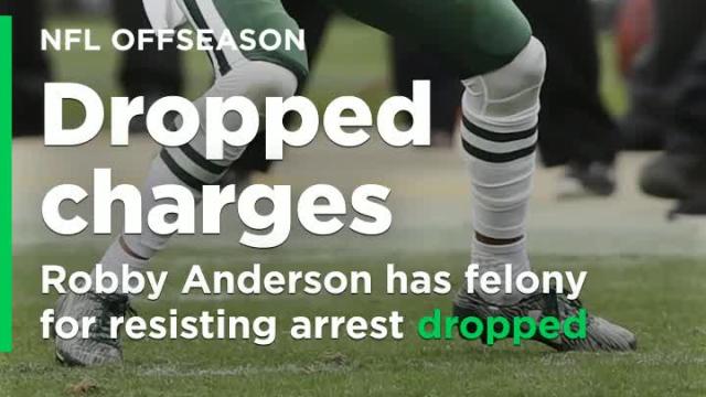 Robby Anderson's felony charge has been dropped, but he is still facing a misdemeanor charge