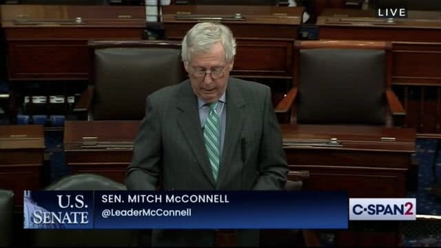 Min. Leader McConnell (R-KY) claims dems are spending money on “deconstructing w..