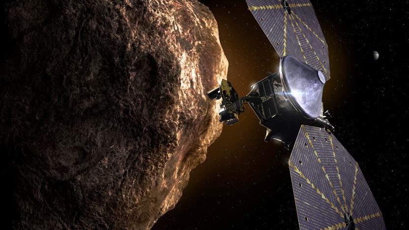 NASA Lucy probe explores a Jupiter Trojan asteroid