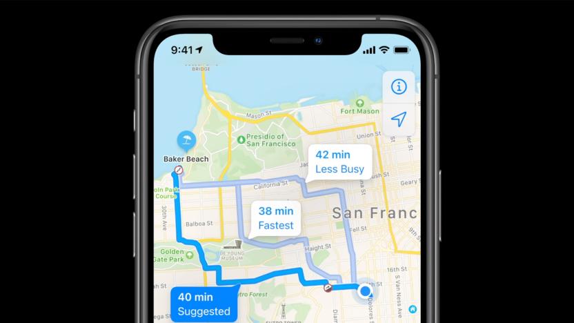 Apple Maps cycling directions in iOS 14