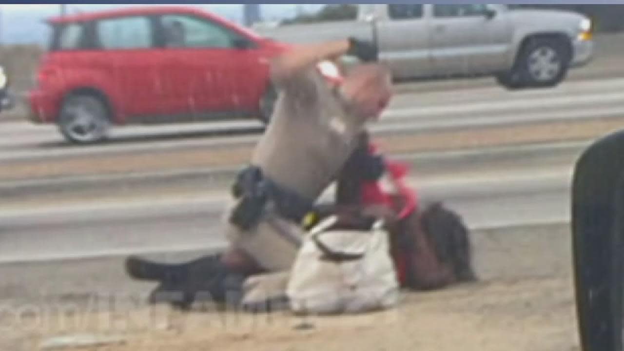 Driver Records Chp Officer Punching Woman Video