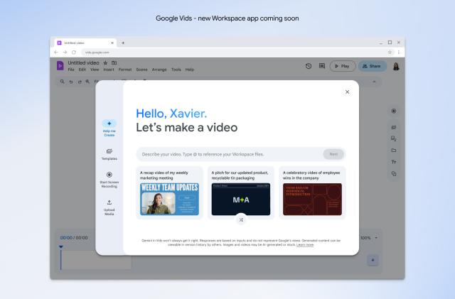 Google Vids is Google's AI-powered video creation tool for work. 