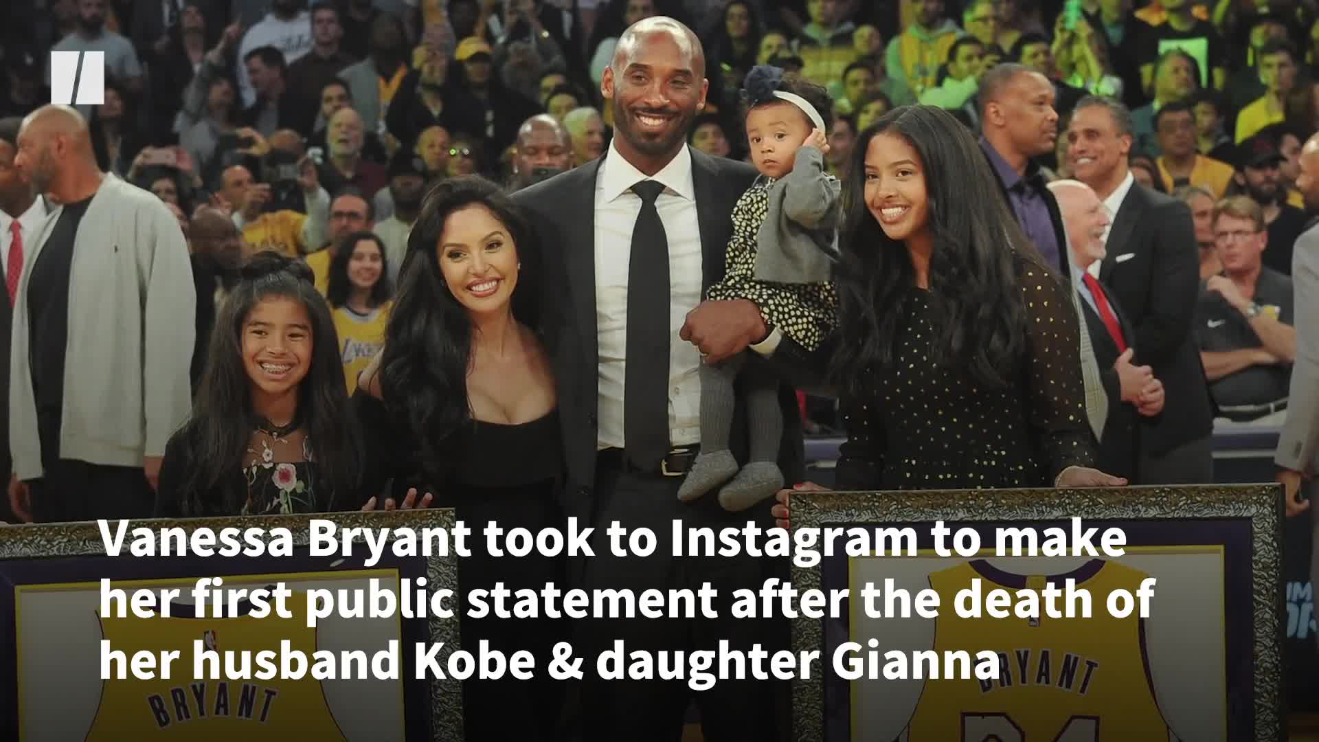 Vanessa Bryant makes first public comment since deaths of Kobe