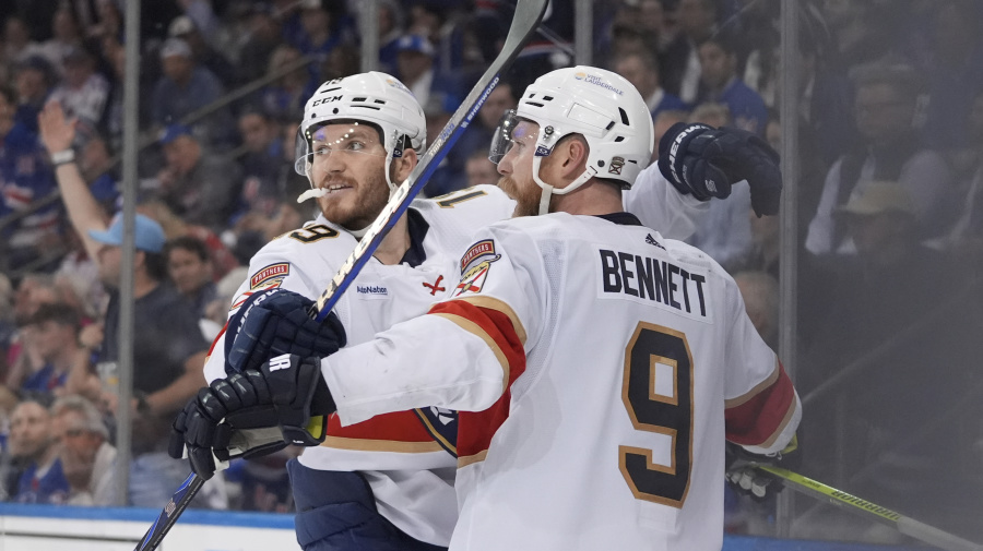 Associated Press - Anton Lundell broke a tie on a deflected shot with 9:38 left and the Florida Panthers moved within a victory of returning to the Stanley Cup Final, beating the New York Rangers 3-2