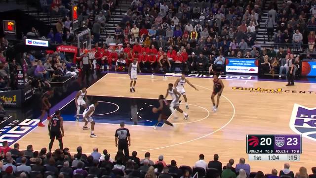 Precious Achiuwa with a dunk vs the Sacramento Kings